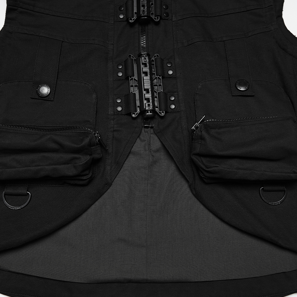 Punk Heavy-Duty Distressed Vest - Image 8