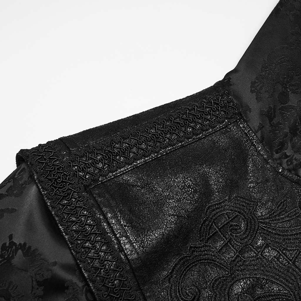 Black Assassin's Creed Embroidered Coat - Image 6