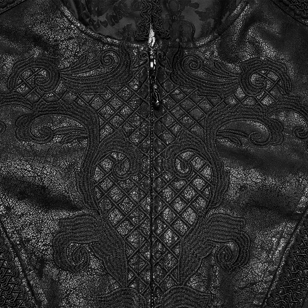 Black Assassin's Creed Embroidered Coat - Image 7