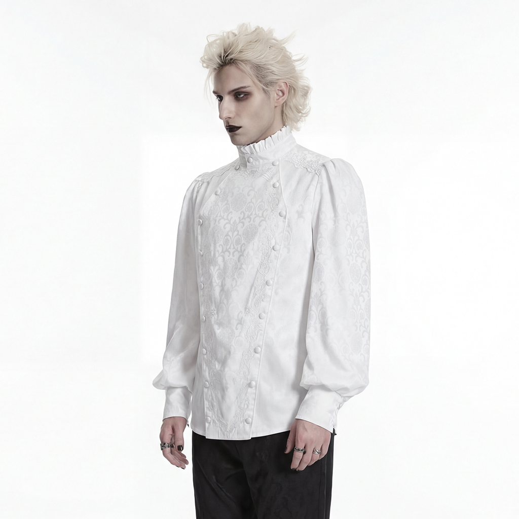 Handsome Gothic Embroidered Shirt