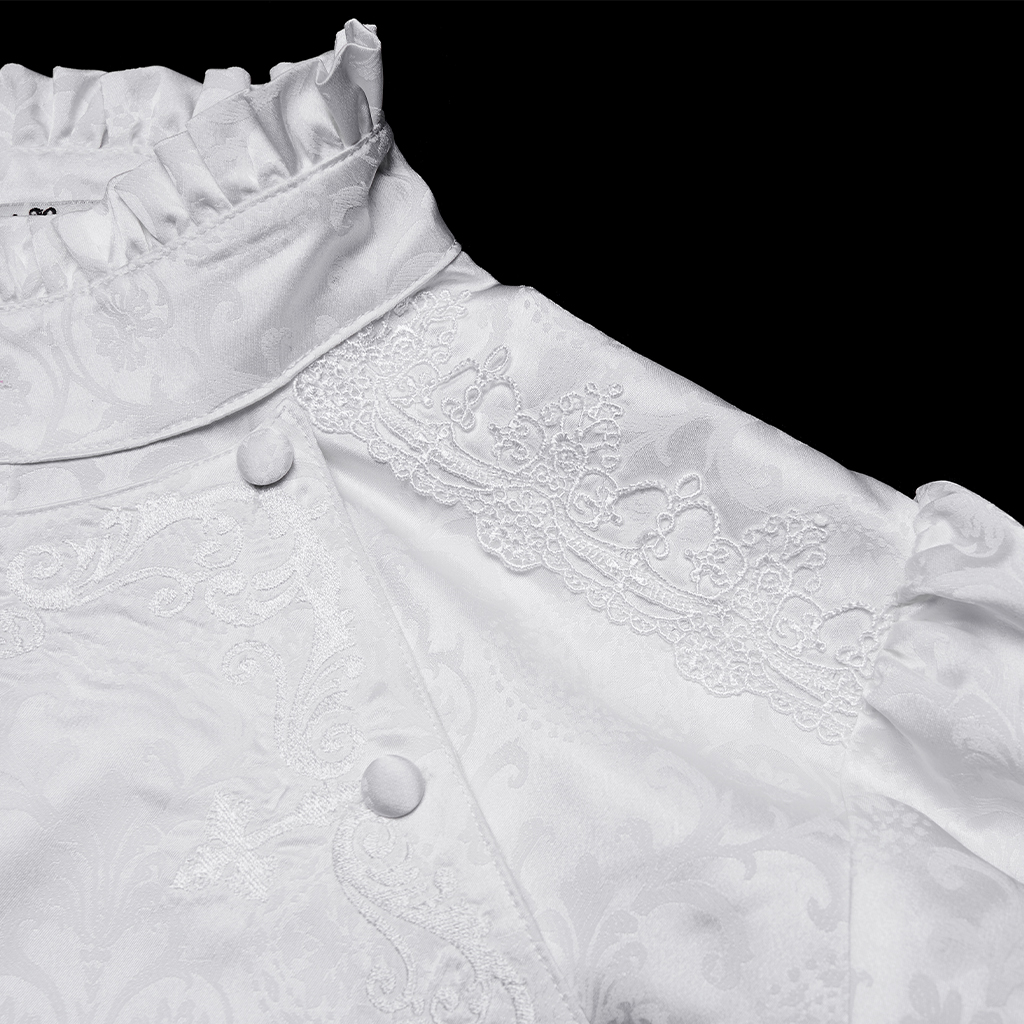 Handsome Gothic Embroidered Shirt - Image 7