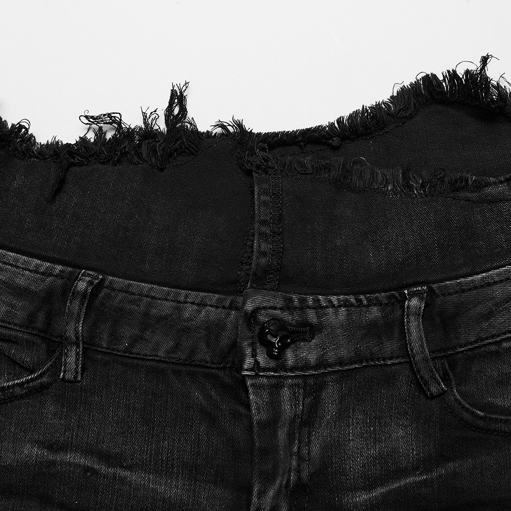 Punk Fray Denim Shorts - Image 9