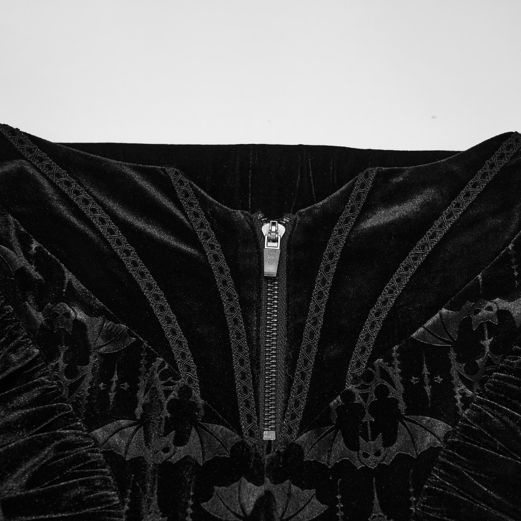 Gothic Bat Pattern Flared Pants - Image 7