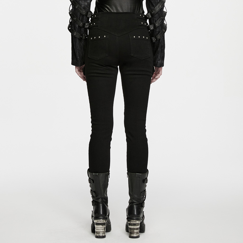 Punk High-Waist Cool Slim Pants - Image 4