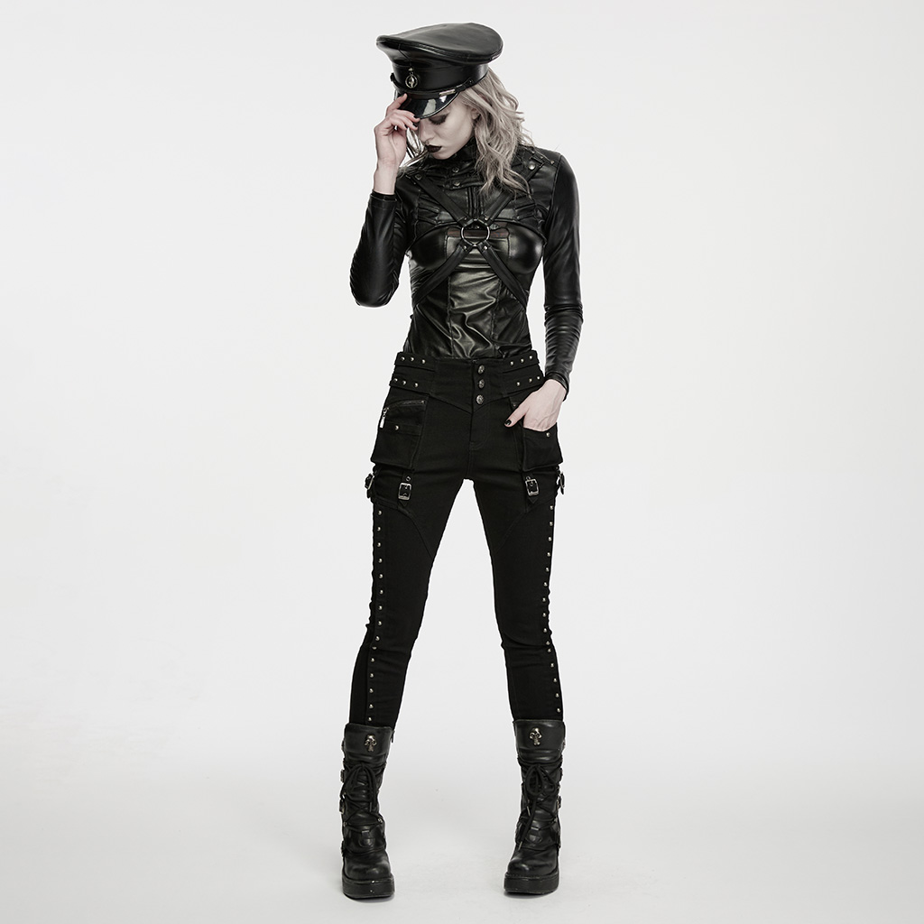 Punk High-Waist Cool Slim Pants - Image 5