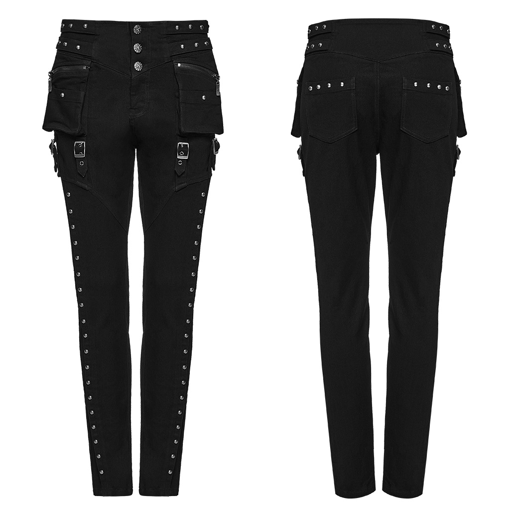 Punk High-Waist Cool Slim Pants - Image 6