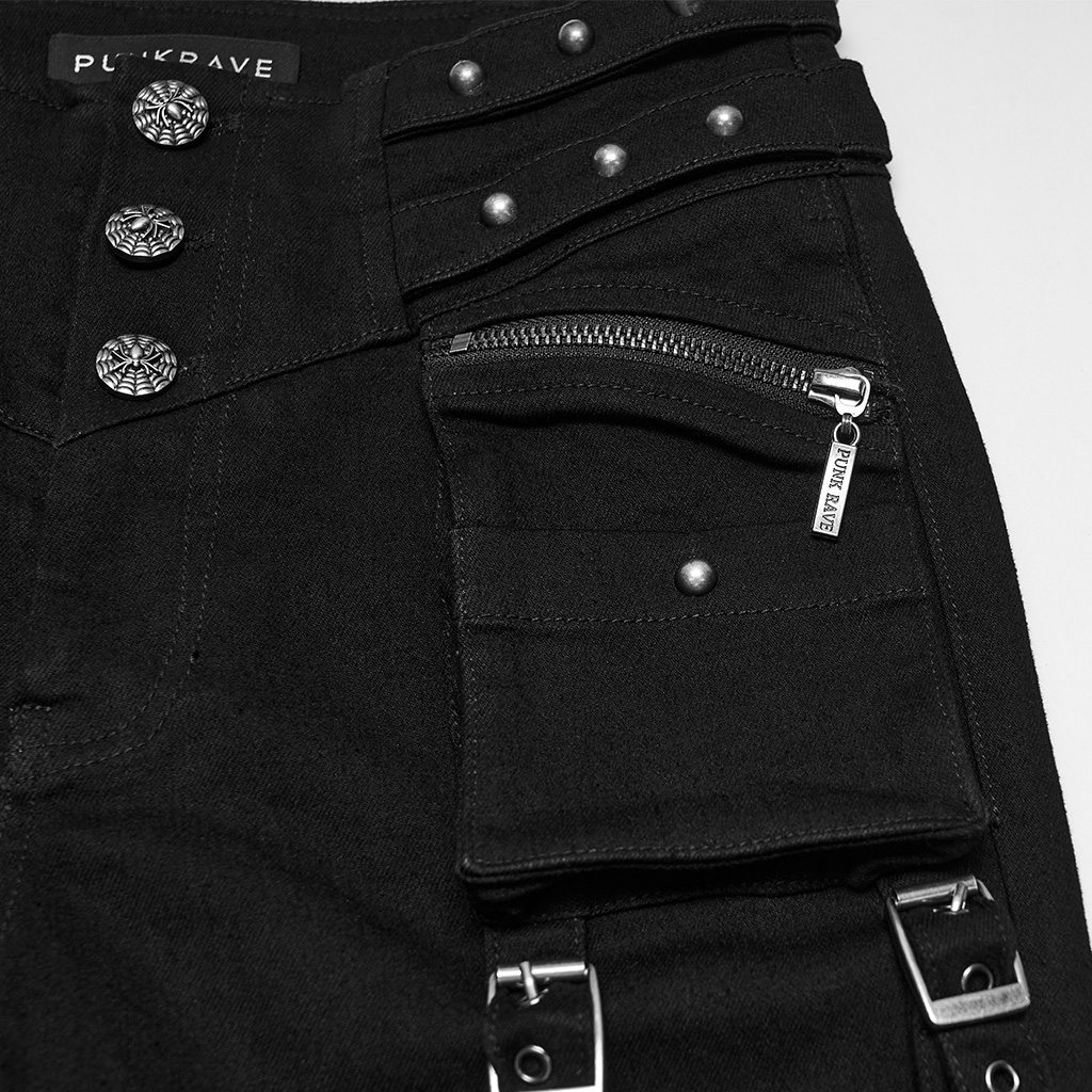 Punk High-Waist Cool Slim Pants - Image 9