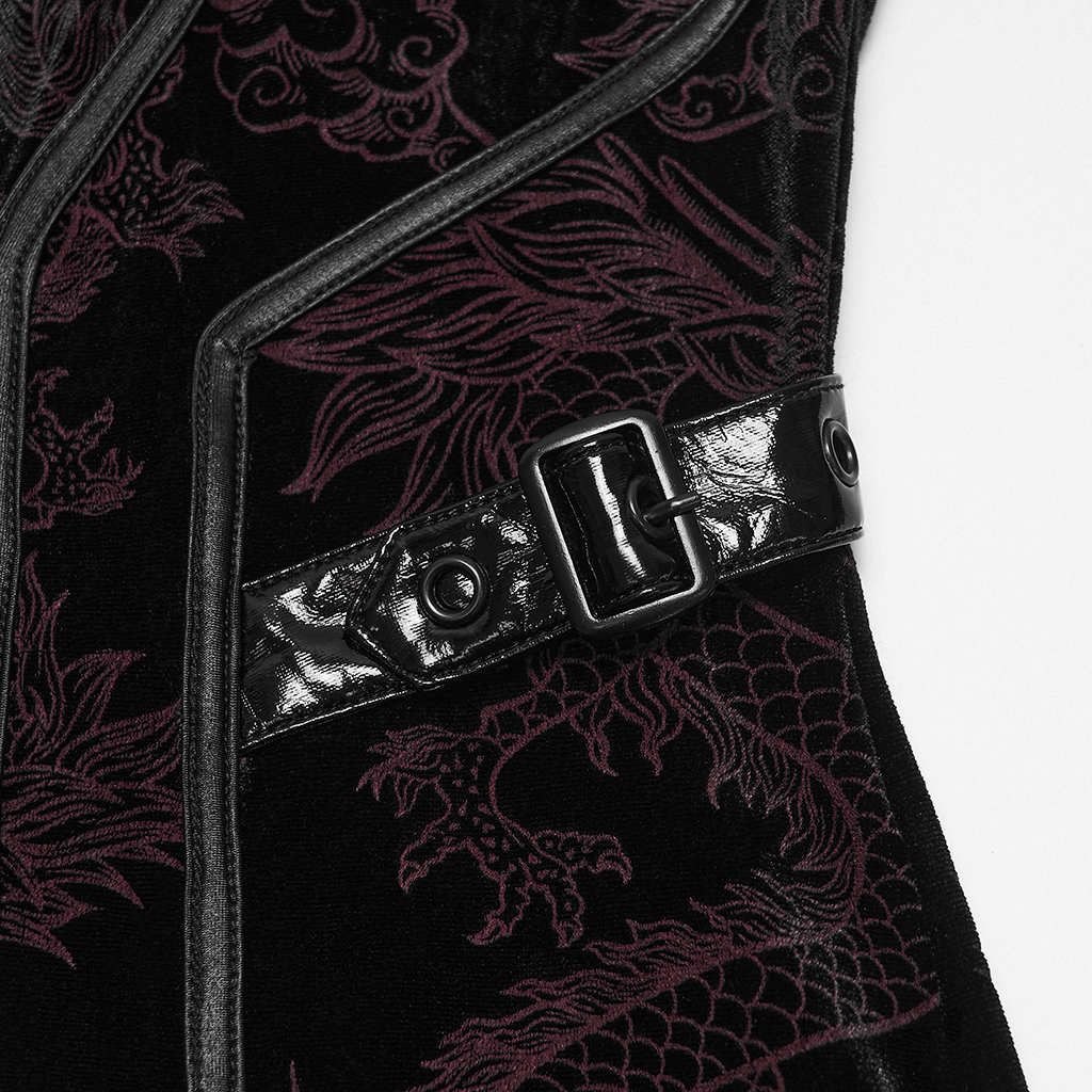 Cyber New Chinese Dress- Black/Red - Image 8