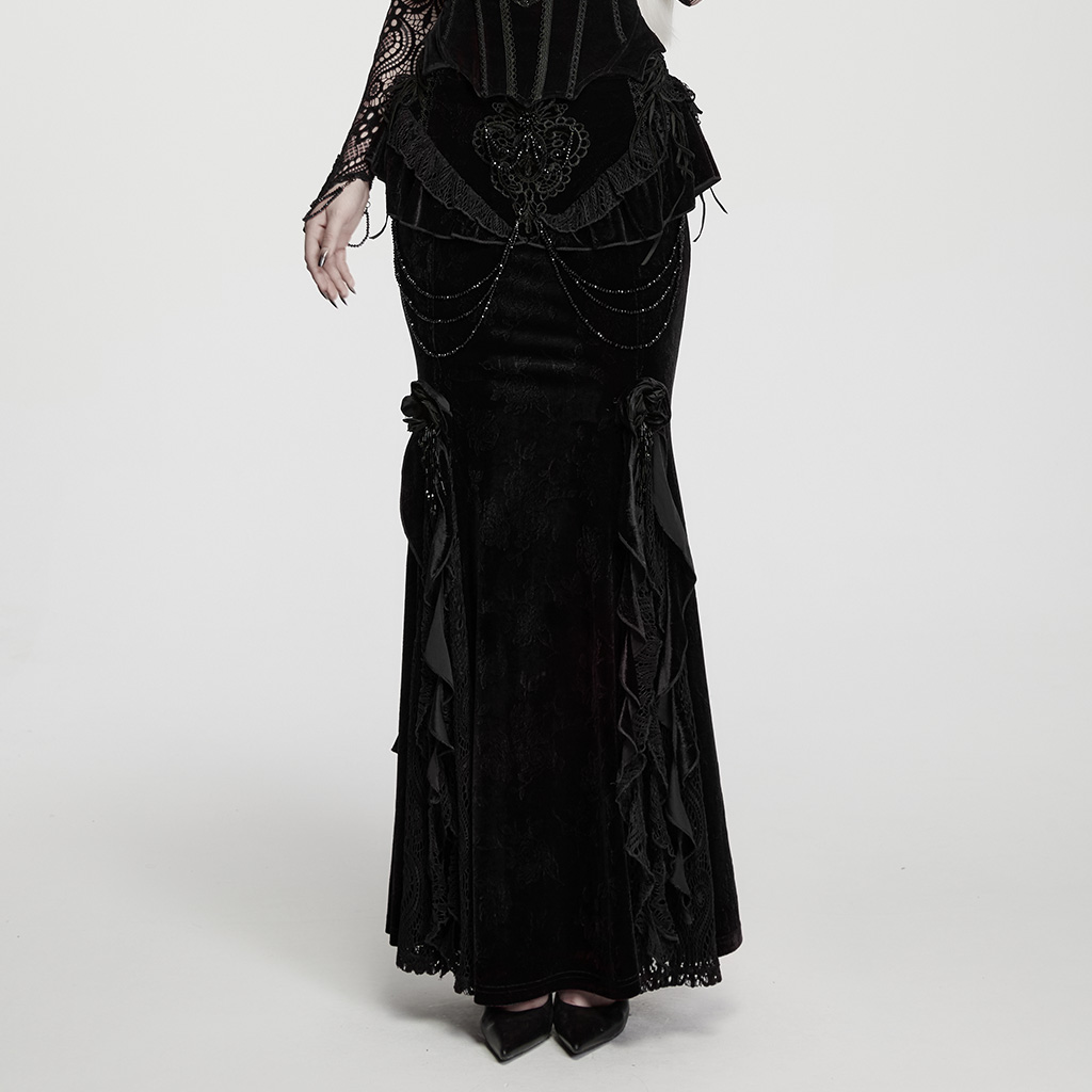 Gothic Fish Tail Skirt - Image 2