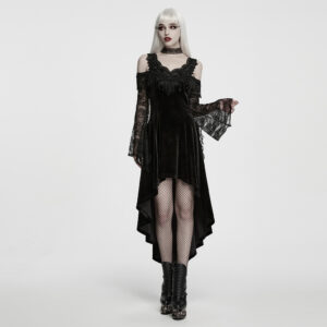 Goth Velvet High-Low Dress