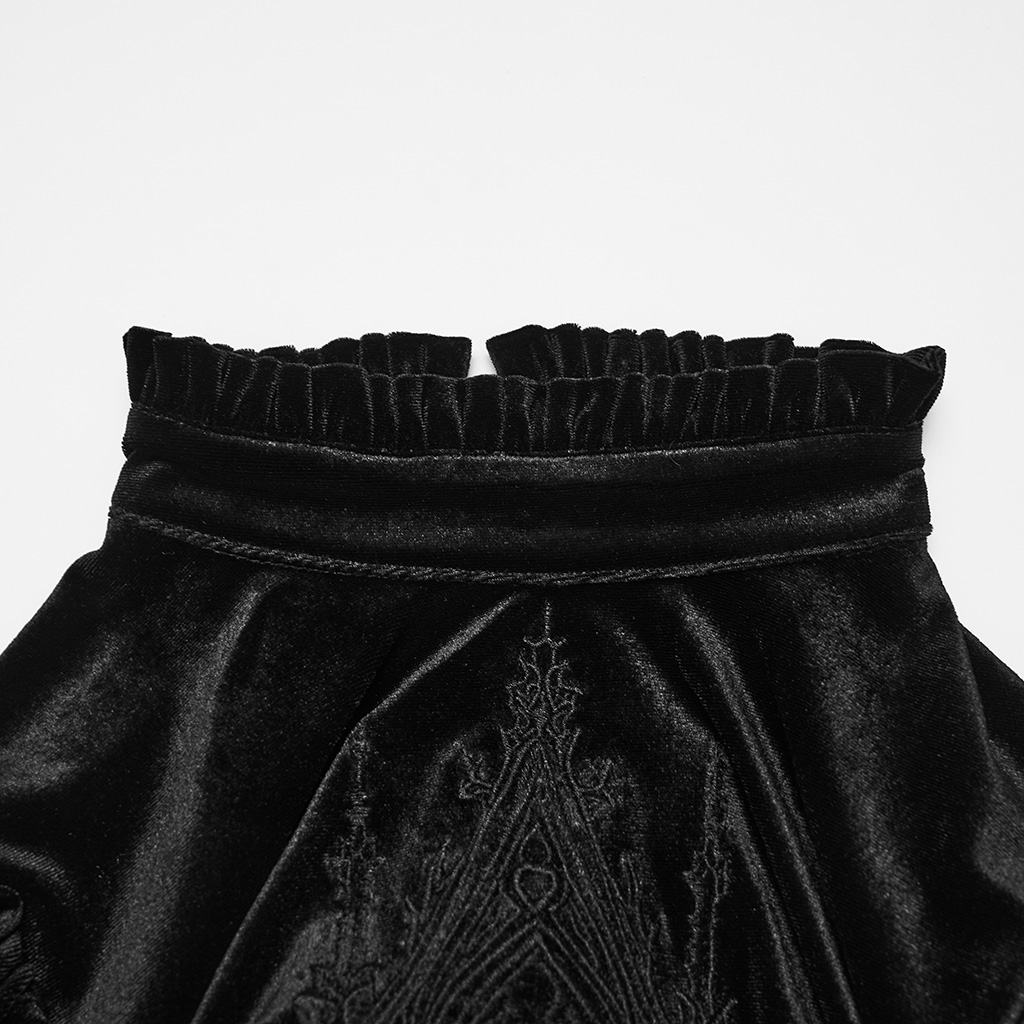 Gothic Velvet High-Neck Dress - Image 6