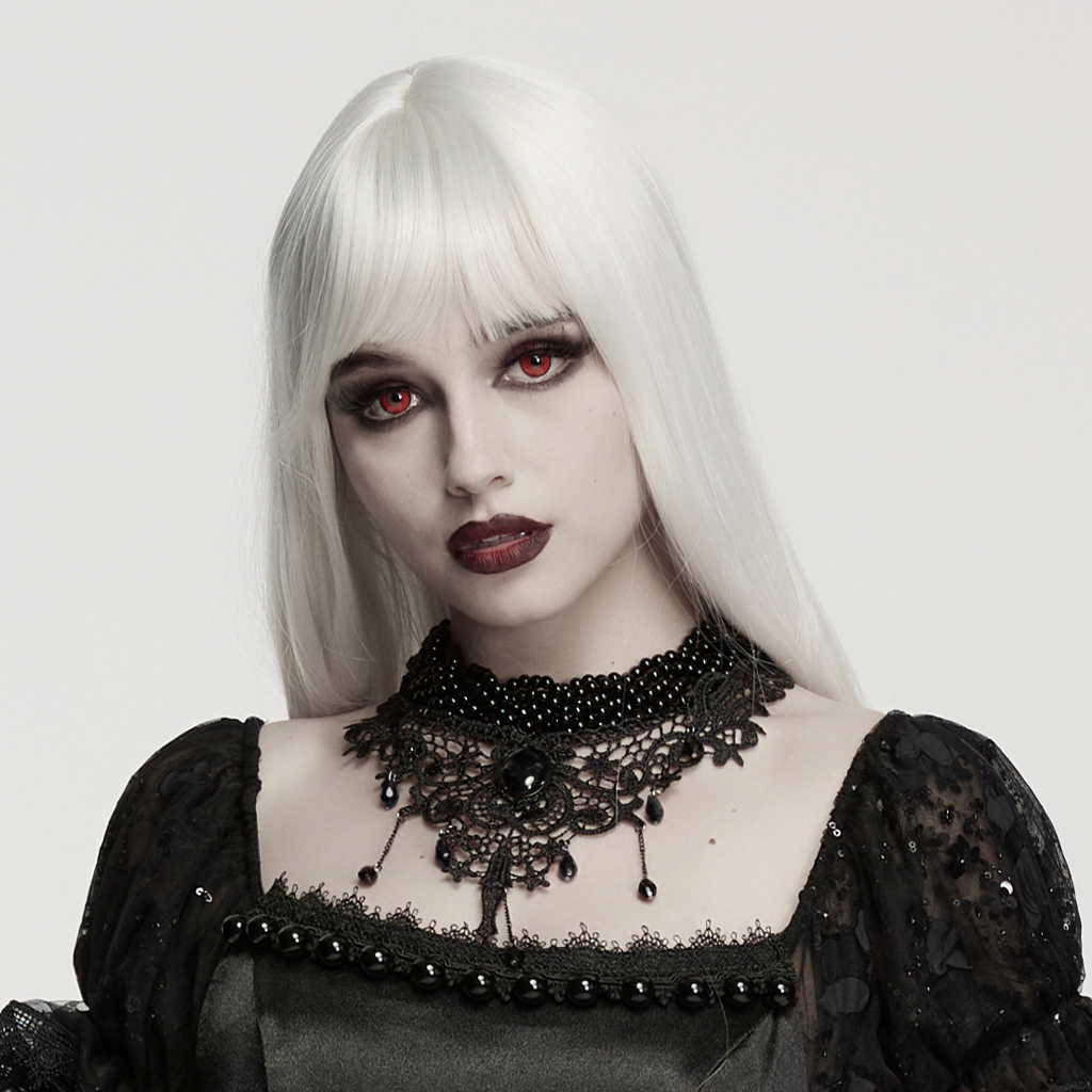 Goth Glamorous Lace Choker- Black - Image 3