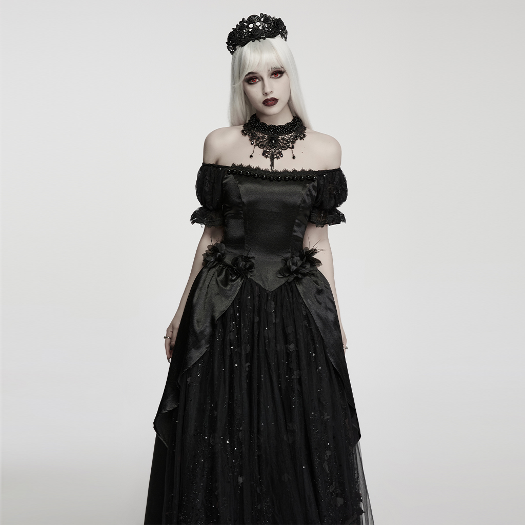 Goth Glamorous Lace Choker- Black - Image 4