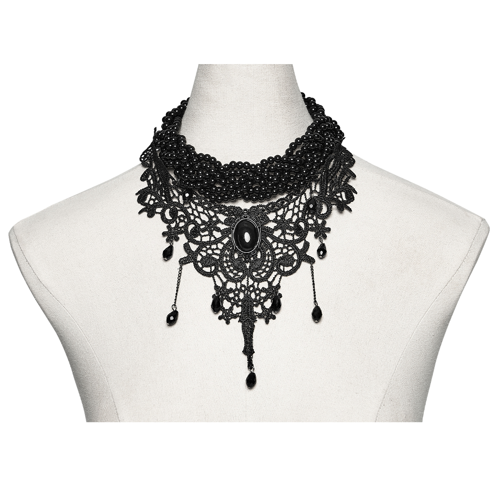 Goth Glamorous Lace Choker- Black - Image 5