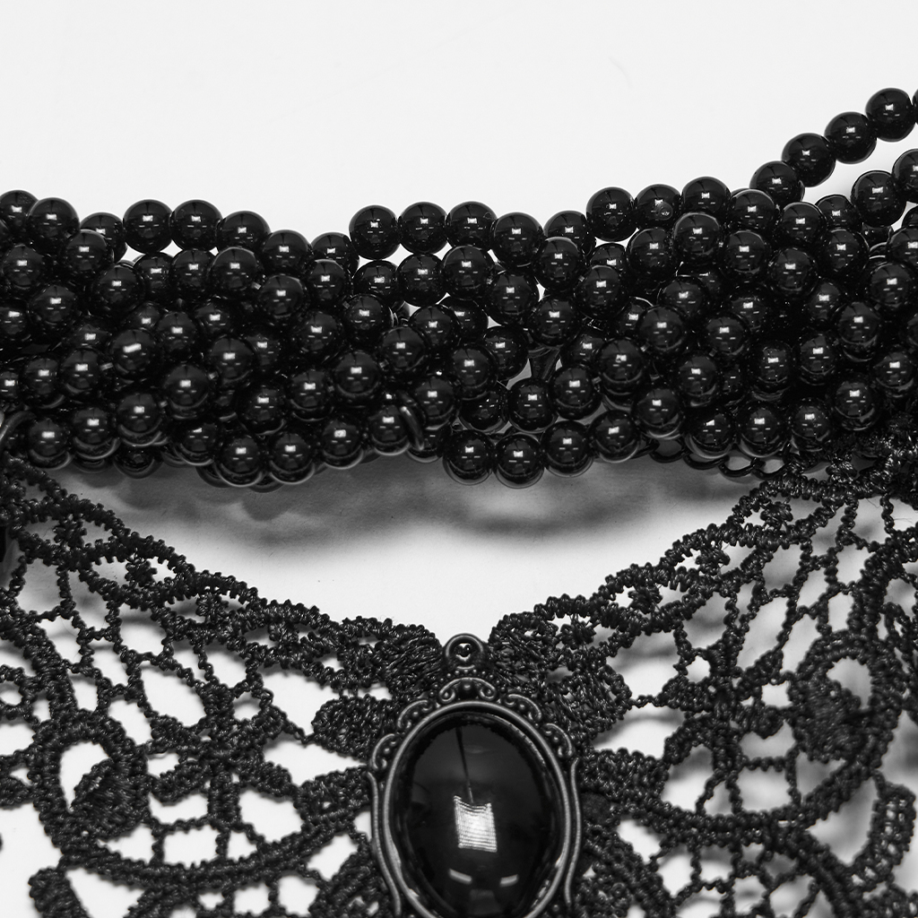 Goth Glamorous Lace Choker- Black - Image 7