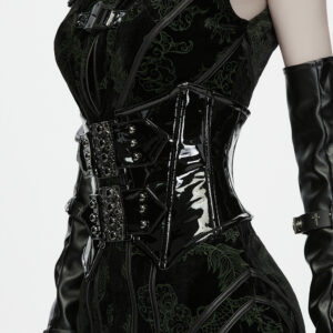 Patent Leather Skull Corset