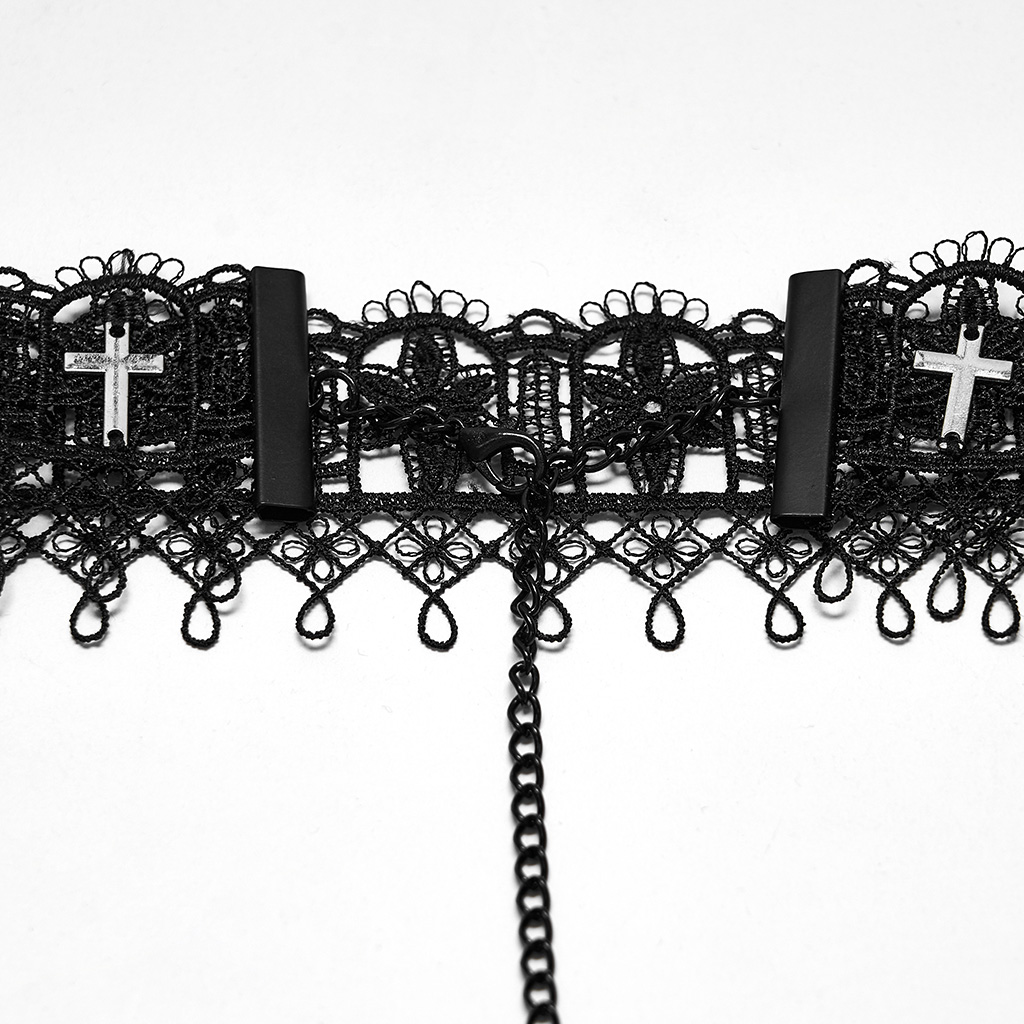 Cathedral Cross Lace Choker - Image 9