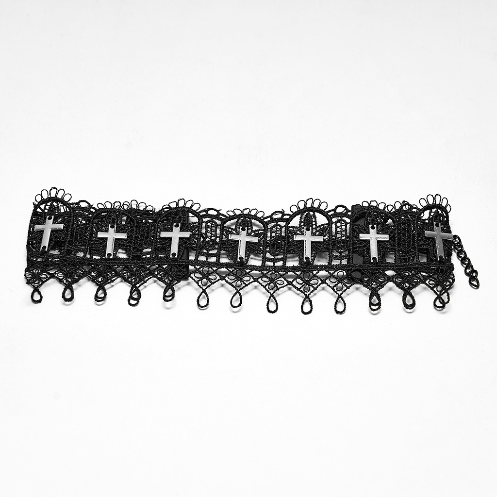 Cathedral Cross Lace Choker - Image 6