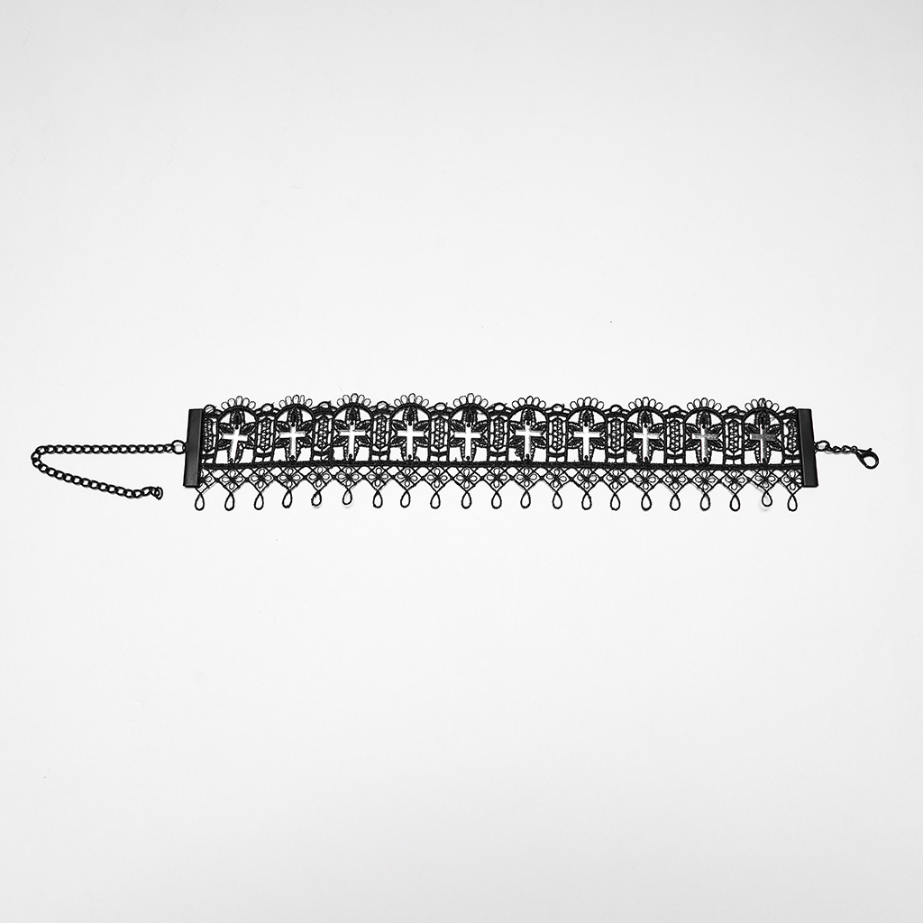 Cathedral Cross Lace Choker - Image 7