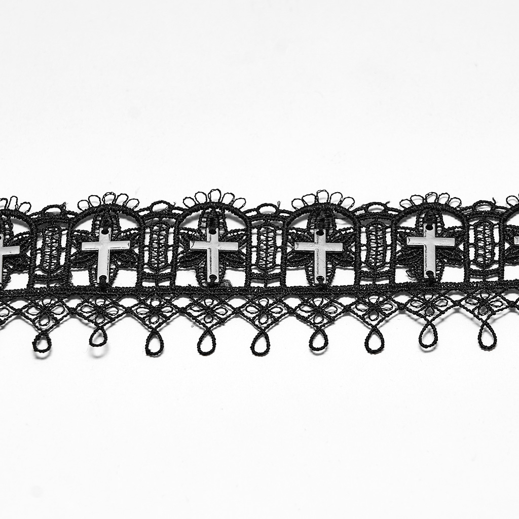 Cathedral Cross Lace Choker - Image 8