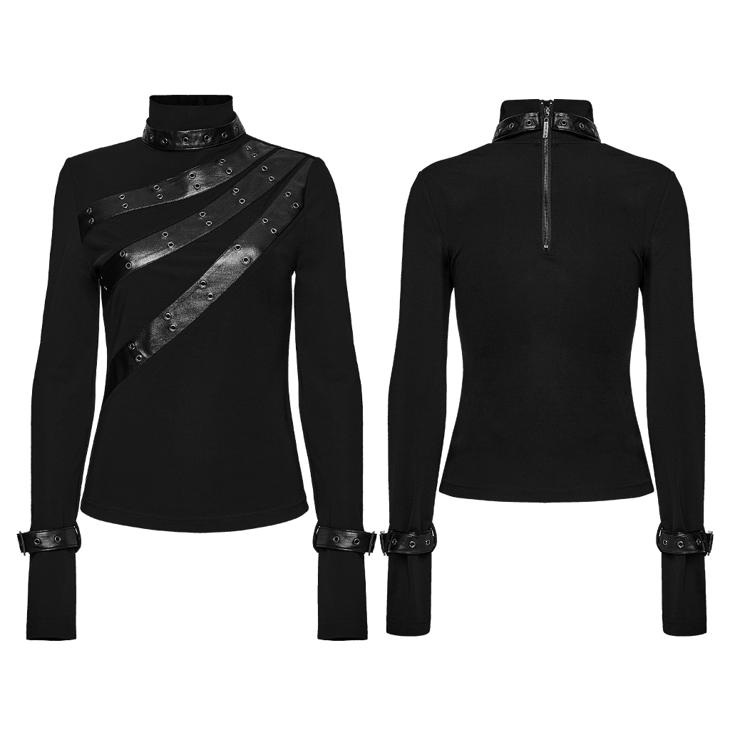 Punk Asymmetric Segmentation T-Shirt - Image 4