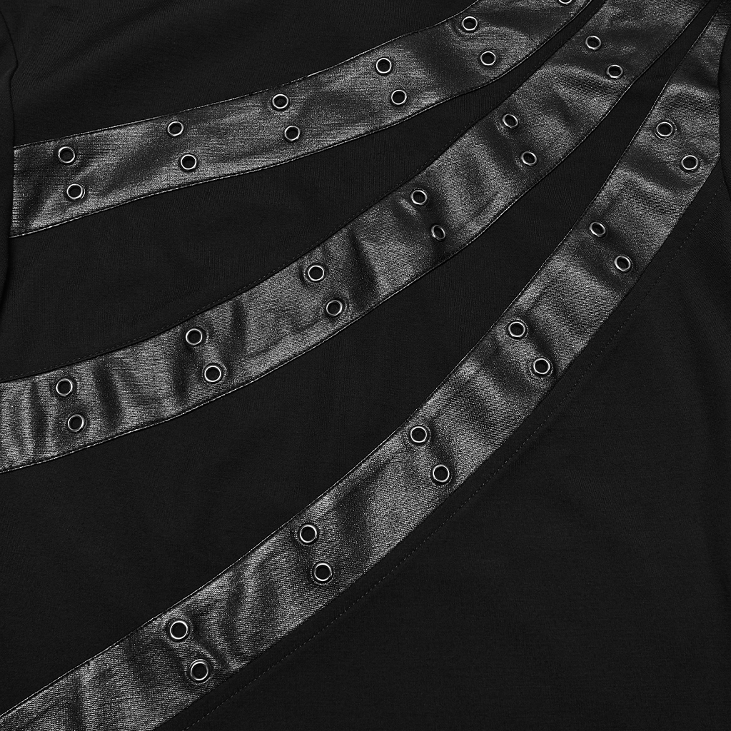 Punk Asymmetric Segmentation T-Shirt - Image 6