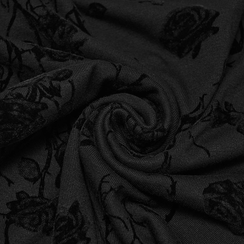 Gothic Thorn And Rose Mesh Long-Sleeve Top - Image 9