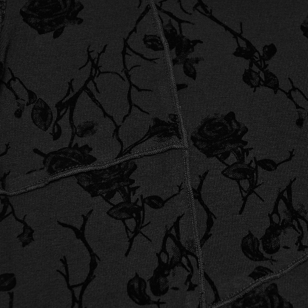 Gothic Thorn And Rose Mesh Long-Sleeve Top - Image 6