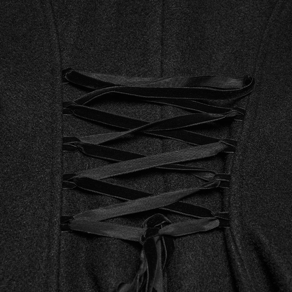 Gothic Elegant Waist-Cinching Coat - Image 9