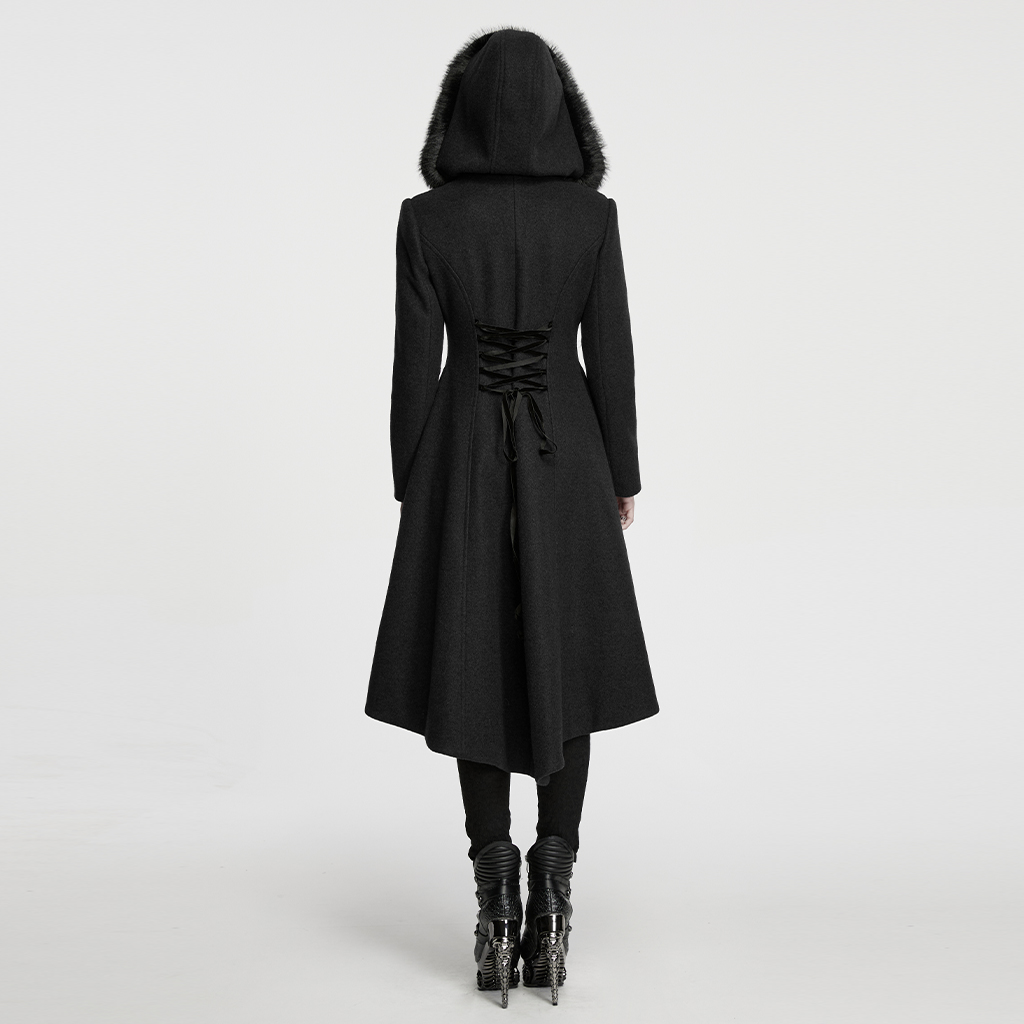 Gothic Elegant Waist-Cinching Coat - Image 3