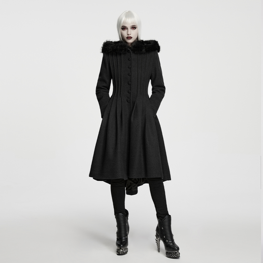 Gothic Elegant Waist-Cinching Coat - Image 4