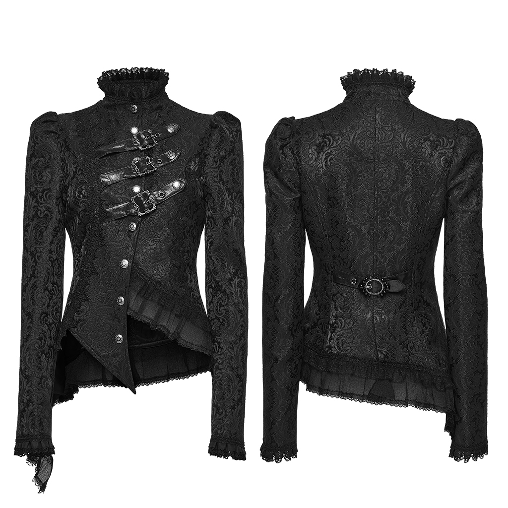 Gothic Asymmetric Layered Coat - Image 5