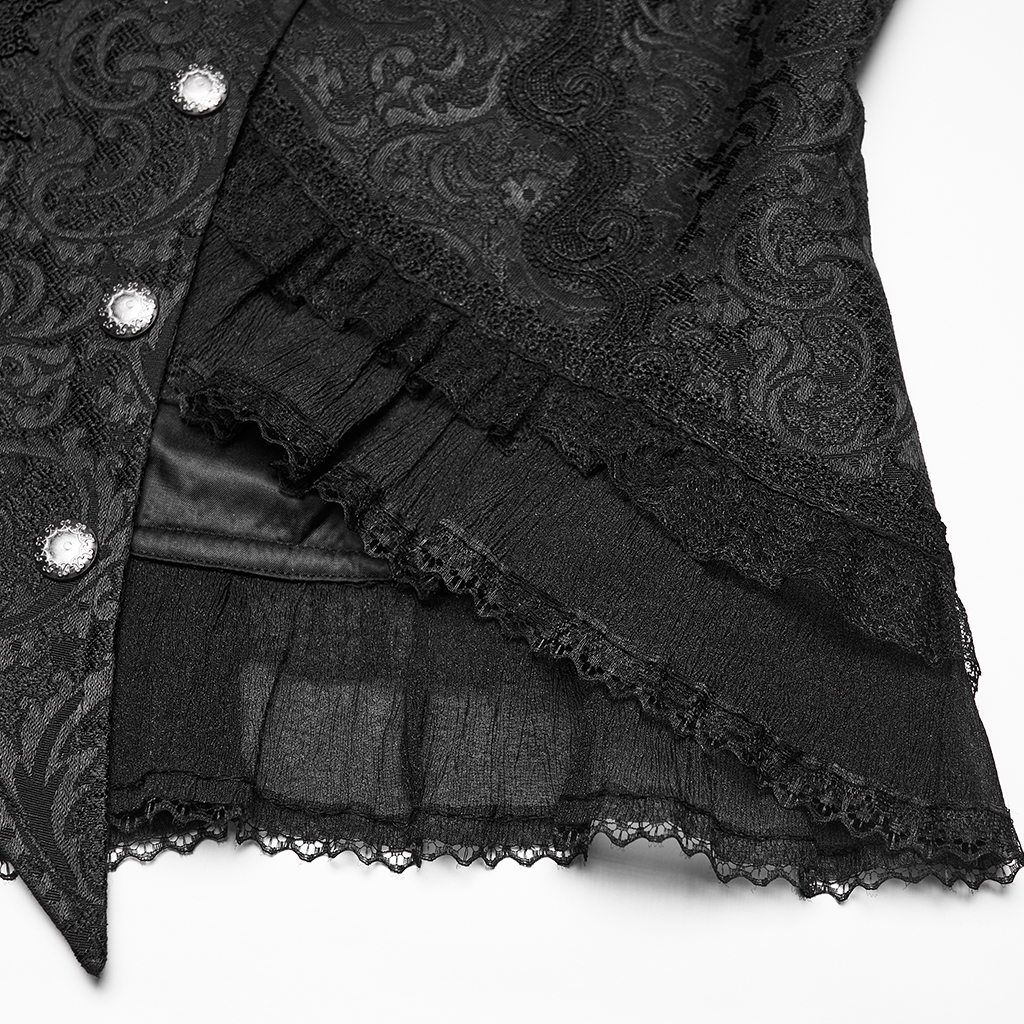 Gothic Asymmetric Layered Coat - Image 8