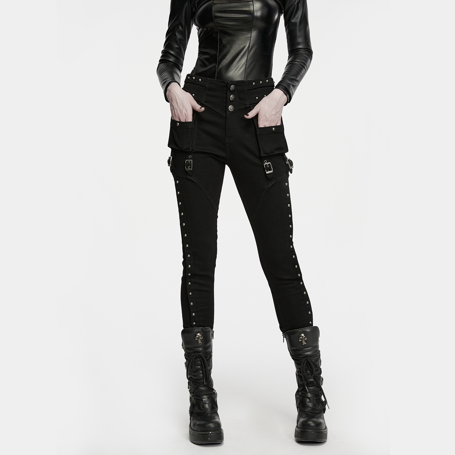 Punk High-Waist Cool Slim Pants
