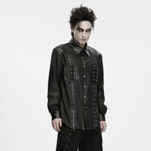 Punk Snake Studded Pattern Shirt