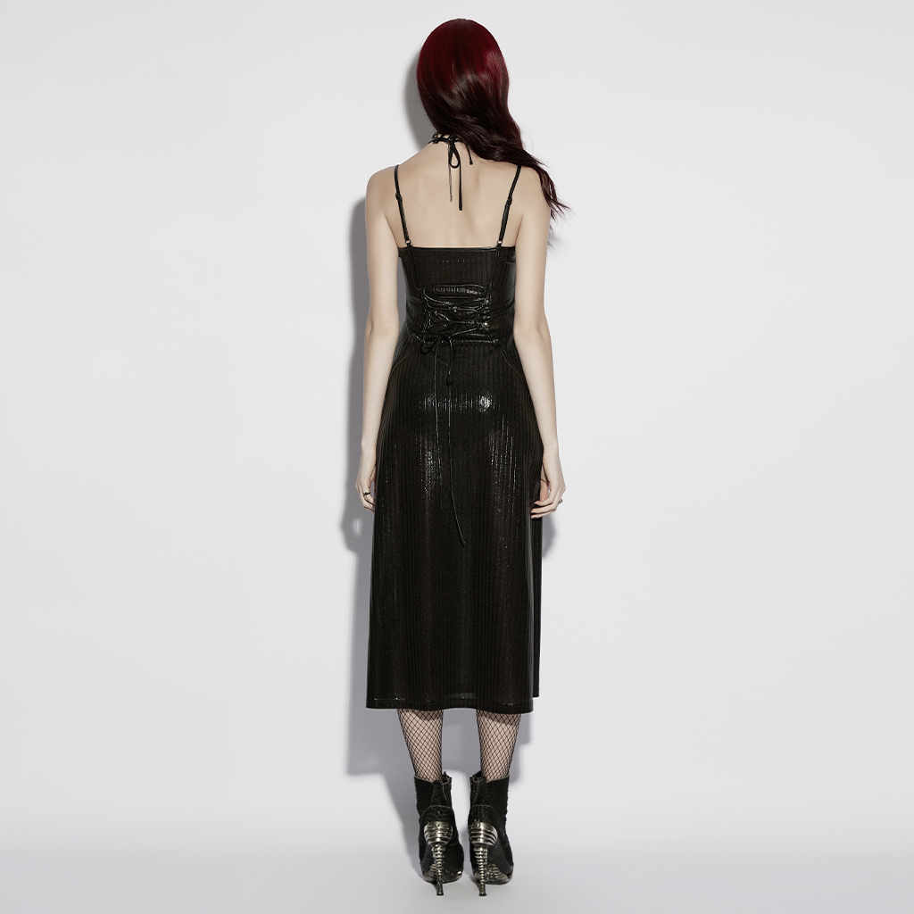 Punk Star Slip Dress- Black - Image 4