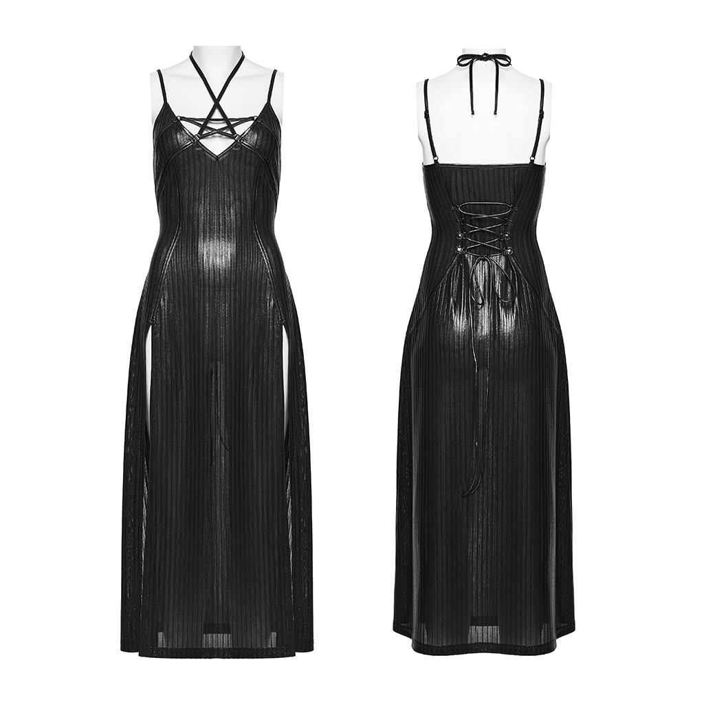 Punk Star Slip Dress- Black - Image 5