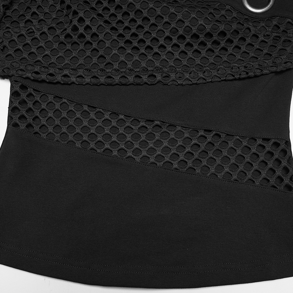 Punk Asymmetric One-Shoulder Top - Image 9