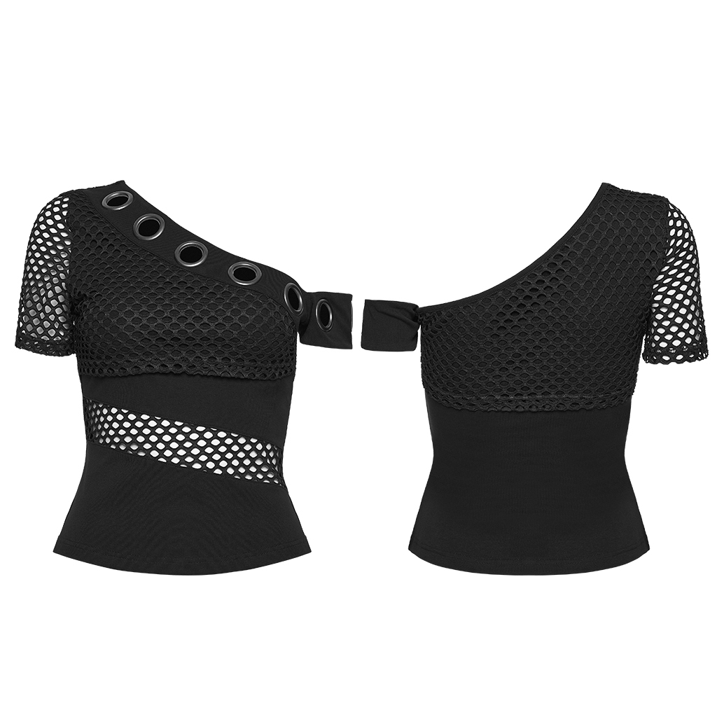 Punk Asymmetric One-Shoulder Top - Image 5