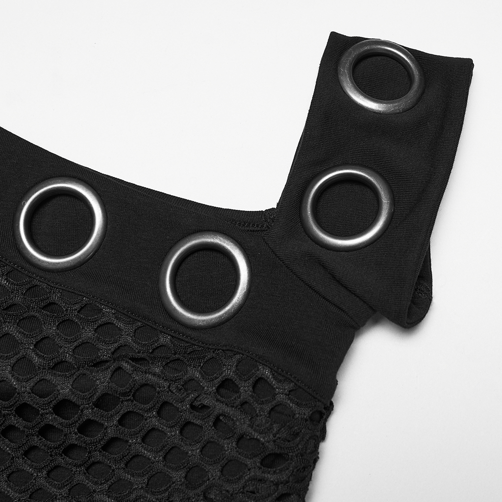 Punk Asymmetric One-Shoulder Top - Image 7