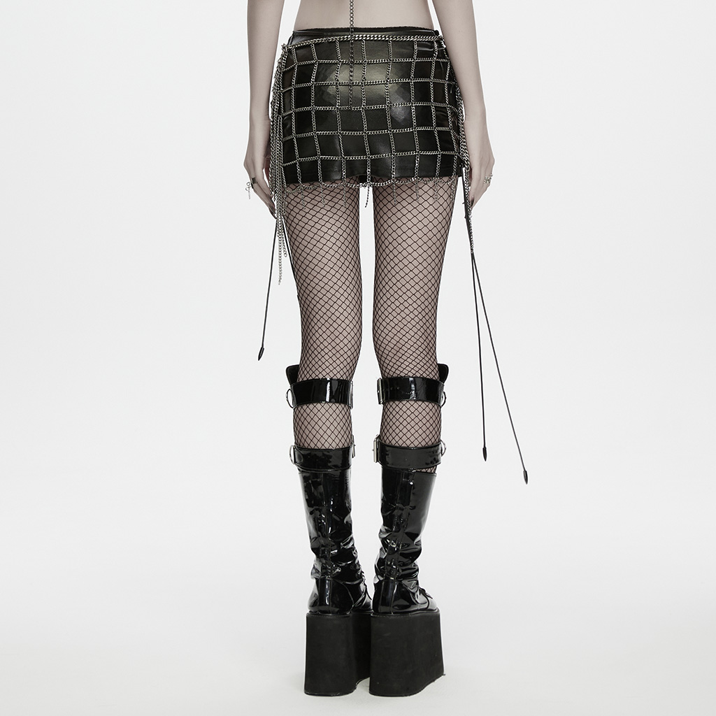 Punk Metal Cross Cage Skirt - Image 4