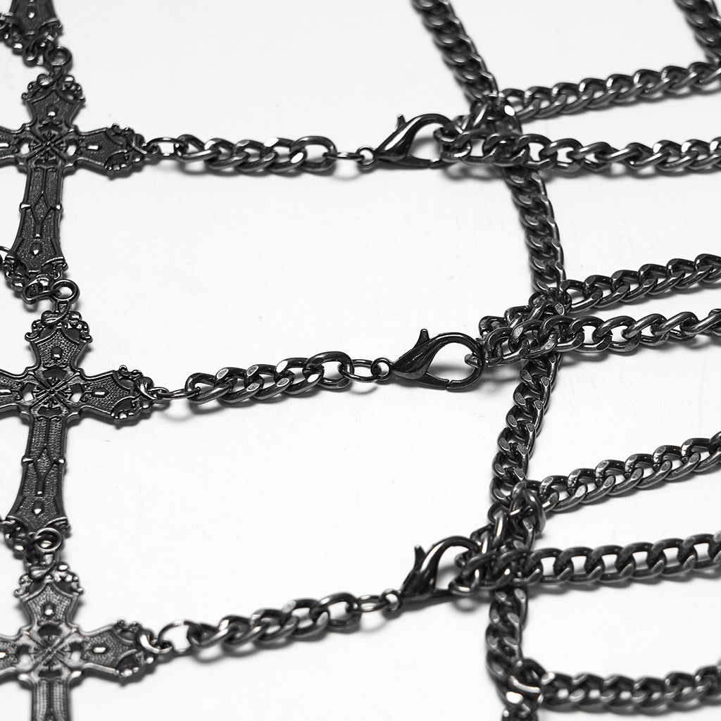Punk Metal Cross Cage Skirt - Image 8