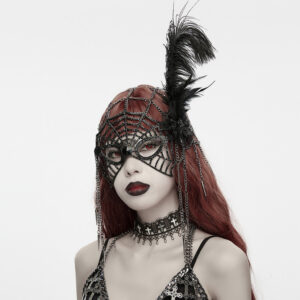 Gothic Spiderweb 1920s Masquerade Headdress