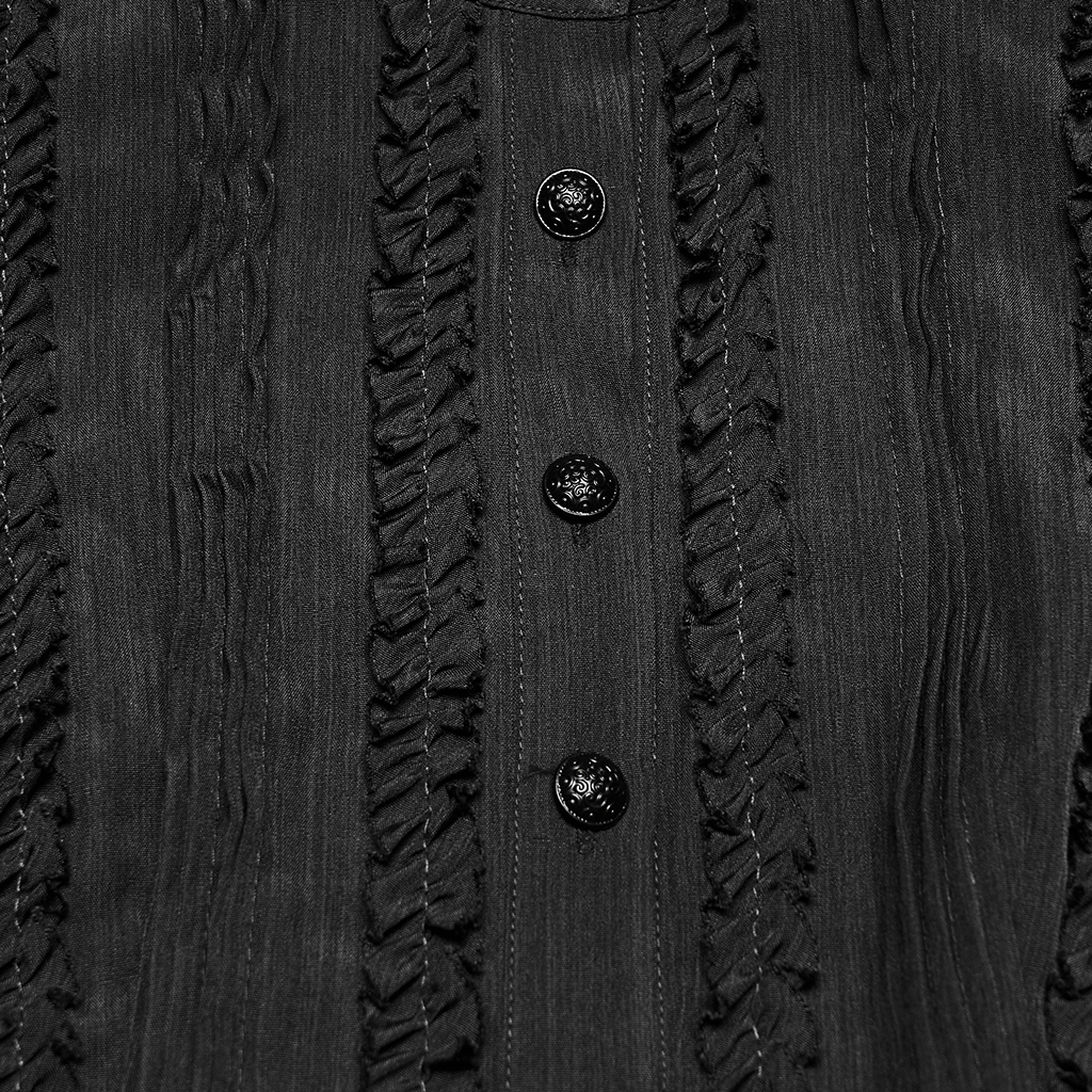 Elegant Victorian Classic Shirt- Black - Image 6