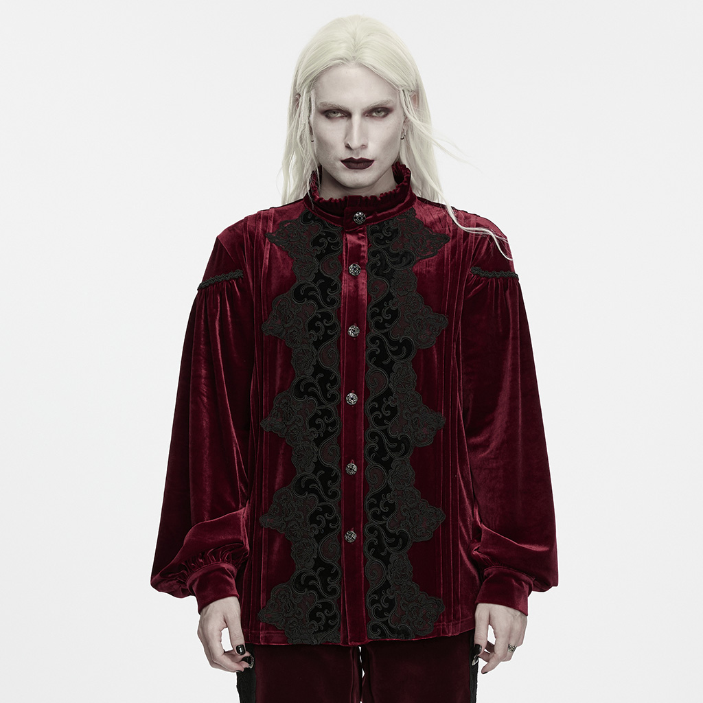 Gothic Velvet Court Shirt - Image 2