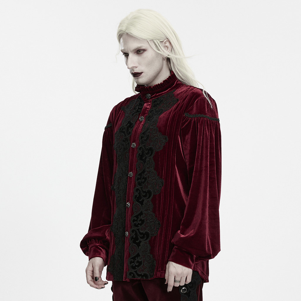 Gothic Velvet Court Shirt - Image 3