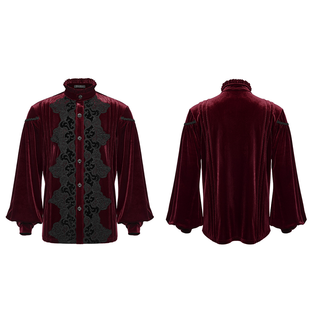 Gothic Velvet Court Shirt - Image 7