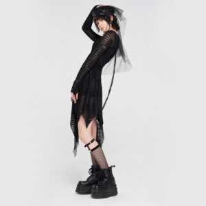 Dark Snakescale Mesh Dress