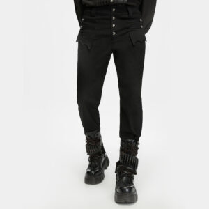 Black Baron High-Waist Uniform Trousers
