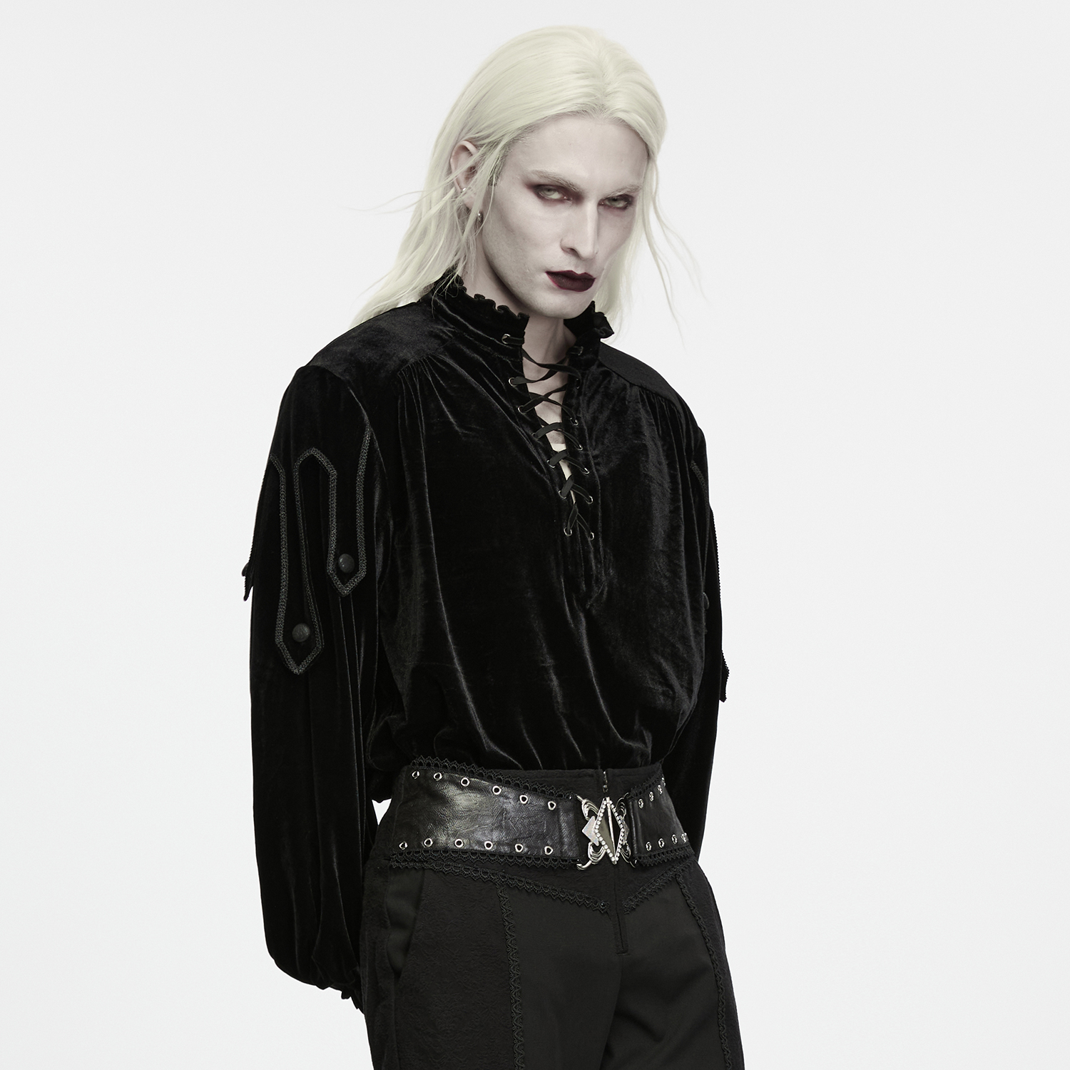 Vintage Gothic Velvet Pullover Shirt
